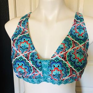 Gossip Large Swim Top one piece Blue Green Summer Beachy